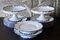 Antique French Creil and Montereau with Gold Decoration Dessert Service, Set of 16 1
