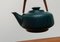 Vintage German Ceramic Teapot with Teak Handle 24