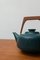 Vintage German Ceramic Teapot with Teak Handle 18