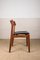 Danish Teak and Black Skai Od 49 Chairs by Erik Buck for Oddense Maskinsnedkeri, 1960s, Set of 6, Image 7