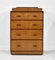 Art Deco Quilted Maple Chest of Drawers, 1930s, Image 1
