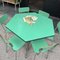 Tavolino esagonale con sedie in formica, Italia, anni '60, set di 7, Immagine 4