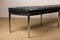 Large Padded Leather and Chrome Metal Bench by Florence Knoll 3