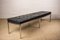 Large Padded Leather and Chrome Metal Bench by Florence Knoll 5