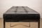 Large Padded Leather and Chrome Metal Bench by Florence Knoll 10