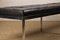 Large Padded Leather and Chrome Metal Bench by Florence Knoll 4