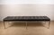 Large Padded Leather and Chrome Metal Bench by Florence Knoll 12
