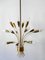 Mid-Century Modern German 18-Flamed Sputnik Pendant Lamp, 1950s 2