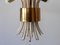 Mid-Century Modern German 18-Flamed Sputnik Pendant Lamp, 1950s 15
