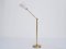 Brass and Perforated Metal Adjustable Floor Lamp, 1950s, Image 1