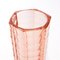 Art Deco Polish Rosaline Glass Vase, 1930s 4