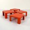 Tables d'Appoint Quattro Gatti Corail par Mario Bellini pour C&B Italia, 1960s, Set de 4 3