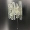 Large Hollywood Regency Ice Glass Wall Light or Sconce by J. T. Kalmar for Kalmar Franken, 1960s 4