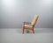 Senator 166 Highback Armchair with Footstool in Teak by Ole Wanscher for Cado 15
