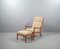 Senator 166 Highback Armchair with Footstool in Teak by Ole Wanscher for Cado 42