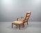 Senator 166 Highback Armchair with Footstool in Teak by Ole Wanscher for Cado 21