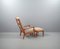 Senator 166 Highback Armchair with Footstool in Teak by Ole Wanscher for Cado 25