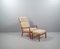 Senator 166 Highback Armchair with Footstool in Teak by Ole Wanscher for Cado 1