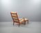 Senator 166 Highback Armchair with Footstool in Teak by Ole Wanscher for Cado 27