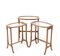 Art Nouveau Oak Nesting Tables with Glass Tops, 1900s, Set of 3 7