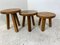 Large Vintage Oak Side Tables by Pierre Chapo, 1960s, Set of 3 4