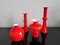 Red Glass Carnaby Vases by Per Lütken for Holmegaard, Denmark, 1960s, Set of 4, Image 1