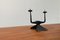 Mid-Century Brutalist Wrought Iron Candle Holder by David Palombo, 1960s 2