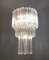 Lámpara de araña italiana con prismas de cristal de Murano, Imagen 7