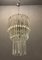 Lámpara de araña italiana con prismas de cristal de Murano, Imagen 4