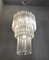 Lámpara de araña italiana con prismas de cristal de Murano, Imagen 3