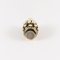 Faux Pearl Ring in Silver with Gold Ornaments, Italy 2