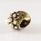 Faux Pearl Ring in Silver with Gold Ornaments, Italy 5