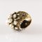 Anello con perla finta in argento con decorazioni dorate, Italia, Immagine 3