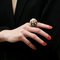 Faux Pearl Ring in Silver with Gold Ornaments, Italy, Image 11