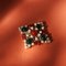 Brooch in Faux Pearl & Red and Green Stones from Trifari 11