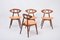Danish Mid-Century Modern Eye Chairs by Ejvind Johansson, Set of 4 3