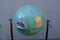 Globe en Verre Illuminé Art Déco avec Pied Diapason en Noyer de Columbus Oestergaard 20