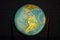 Beleuchteter Art Deco Glas Globus mit Stimmgabelfuß aus Nussholz von Columbus Oestergaard 40