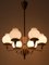 Mid-Century Modern Six-Armed Tulipan Pendant Lamp or Chandelier from Kaiser, 1950s 5
