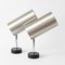 Brushed Aluminium Wall Lamps from Staff, 1970s, Set of 2 3