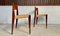 Danish Minimalist Model Pia Teak Dining Chairs with Paper Cord Seats by Poul Cadovius for Royal Persiennen, 1958, Set of 2 3
