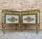 19th Century French Belle Époque Bed and Vitrine Nightstands in Bronze, Glass & Iron, Set of 3 6