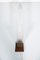 Mid-Century Wall Sconce in Solid Wood & Striped Glass 1