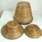 Mid-Century Rattan and Brass Planters or Baskets, Set of 3 5