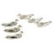 French Silver Plated Metal Duck-Shaped Knife Holders, 1970, Set of 6 1