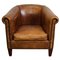 Fauteuil Club Vintage en Cuir Couleur Cognac, Pays-Bas 1