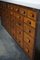 Industrial German Oak Apothecary Cabinet Bank of Drawers, 1930s 15