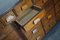 Industrial German Oak Apothecary Cabinet Bank of Drawers, 1930s, Image 16