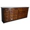 Industrial German Oak Apothecary Cabinet Bank of Drawers, 1930s, Image 1