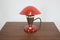 Small Red Bauhaus Table Lamp, Czechoslovakia, 1930s, Image 3